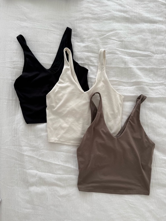 all in motion Tops - Target All in Motion Tank Crop Top - Black, Cream, Taupe